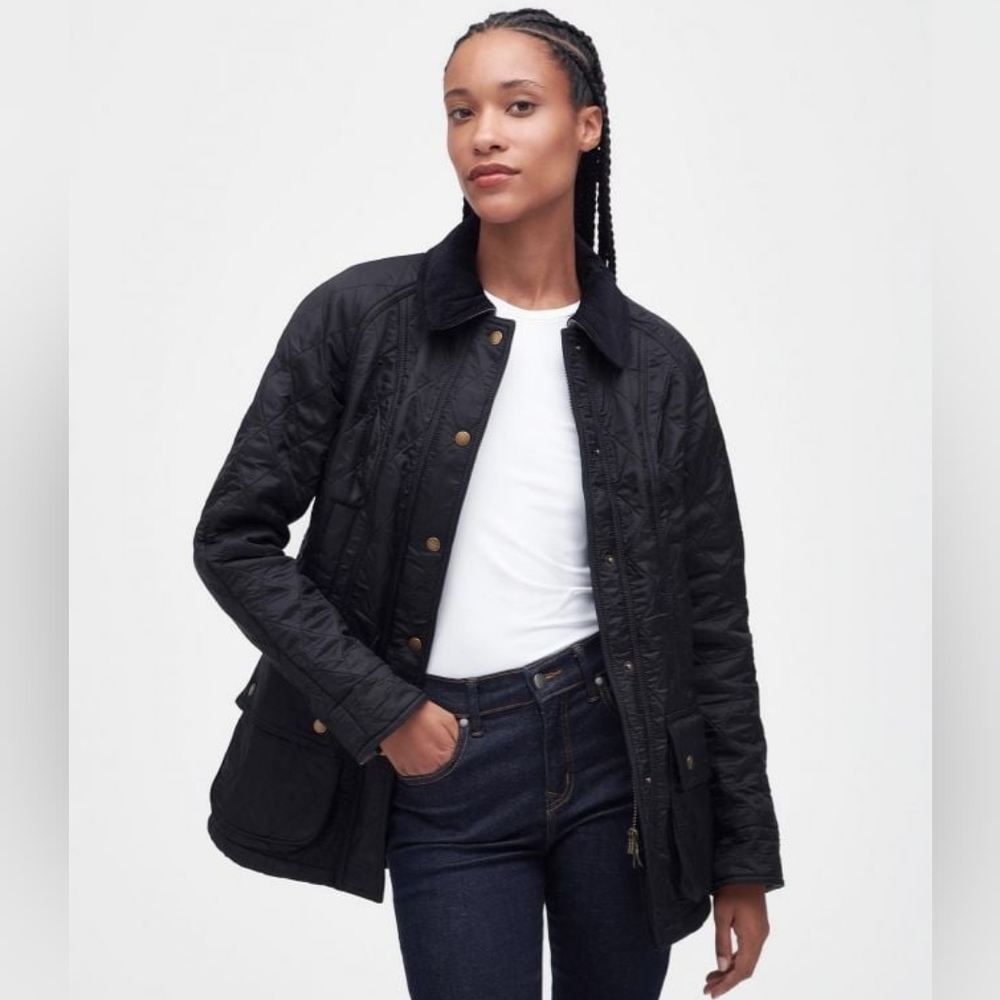 Barbour Beadnell Polarquilt Jacket in Black